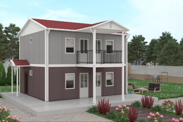 114m² Çift Katlı Prefabrik Konut