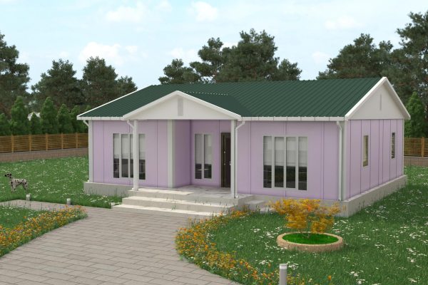 96m² Tek Katlı Prefabrik Konut