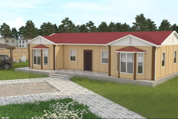 98m² Tek Katlı Prefabrik Konut